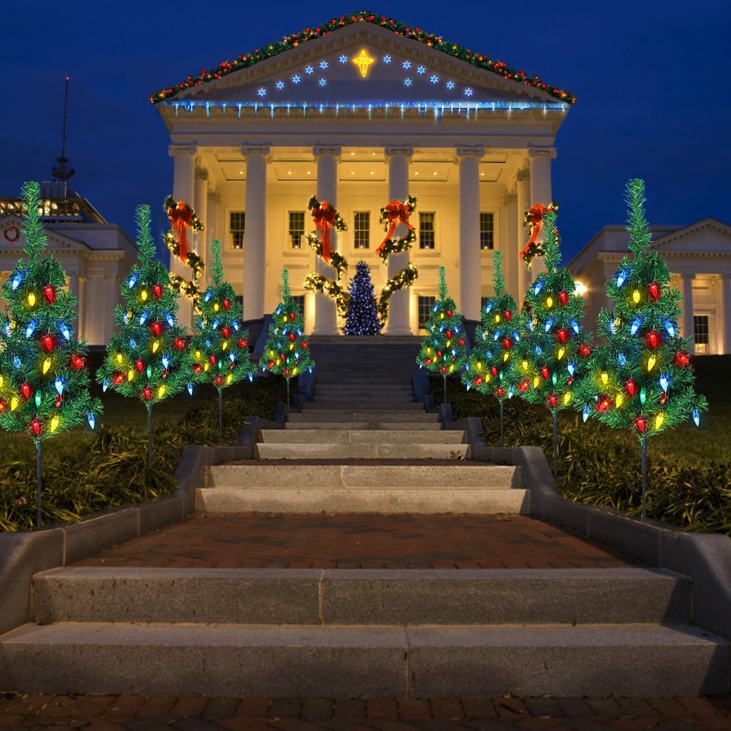 🎄Solar Christmas Tree for Christmas Decoration 4 colors 20 lamp beads