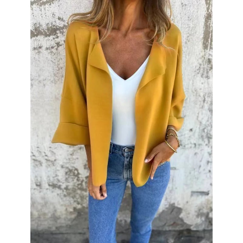 💖Women's elegant casual jacket with lapels