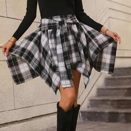 🎉Women's Plaid High Waisted Pleated Skirt