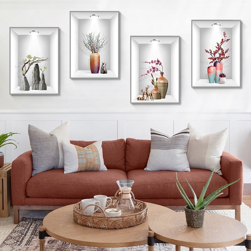 🌺Self-Adhesive 3D Plant Wall Stickers🎉