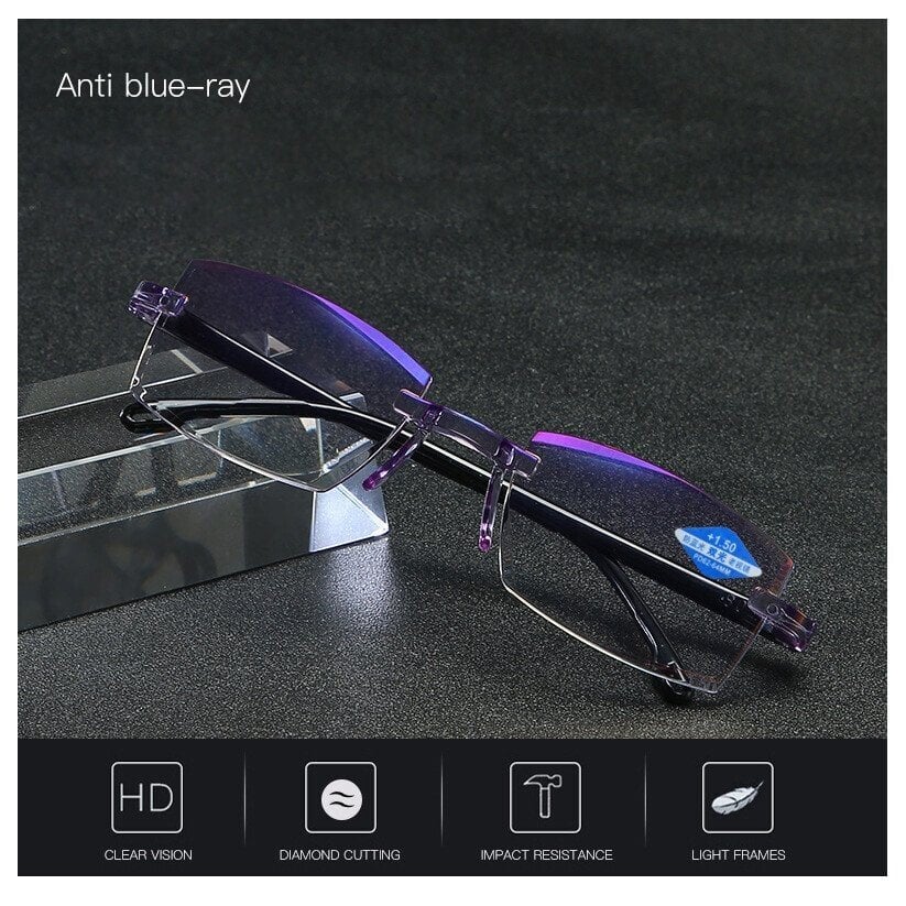 👓Sapphire High Hardness Anti-blue Progressive Far And Near Dual-Use Reading Glasses