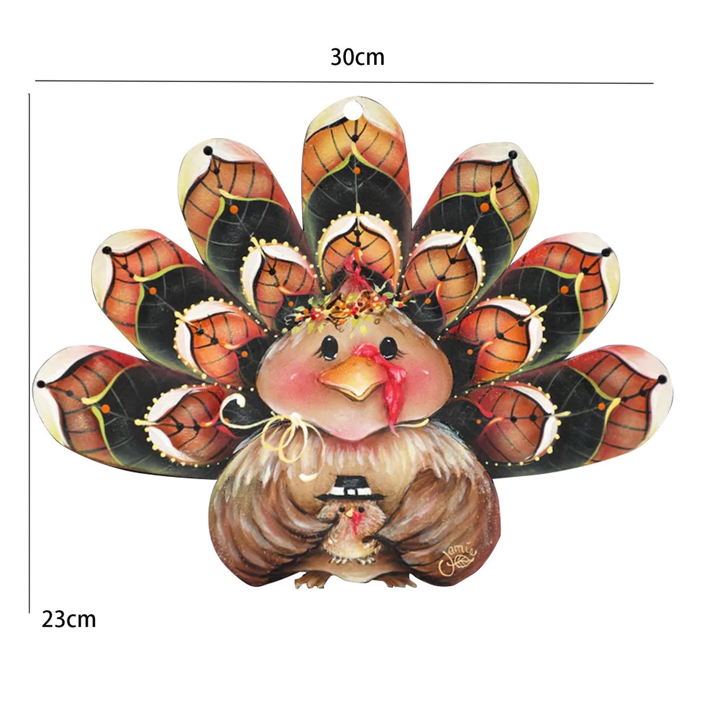 🦃Turkey Wreath Door Hanger 🍂 Thanksgiving Wood Decor - 🎃Wooden Fall Wall Decoration