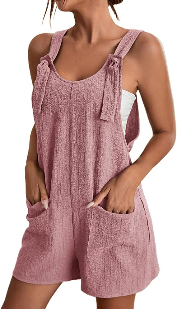 🔥Women's Stylish Casual U Neck Summer Holiday Short Jumpsuits