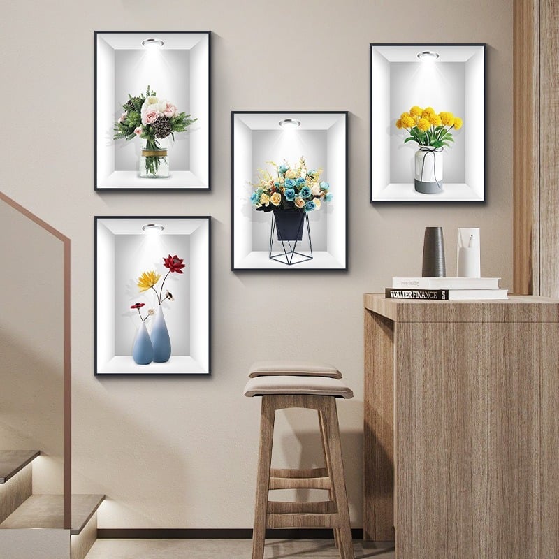 🌺Self-Adhesive 3D Plant Wall Stickers🎉