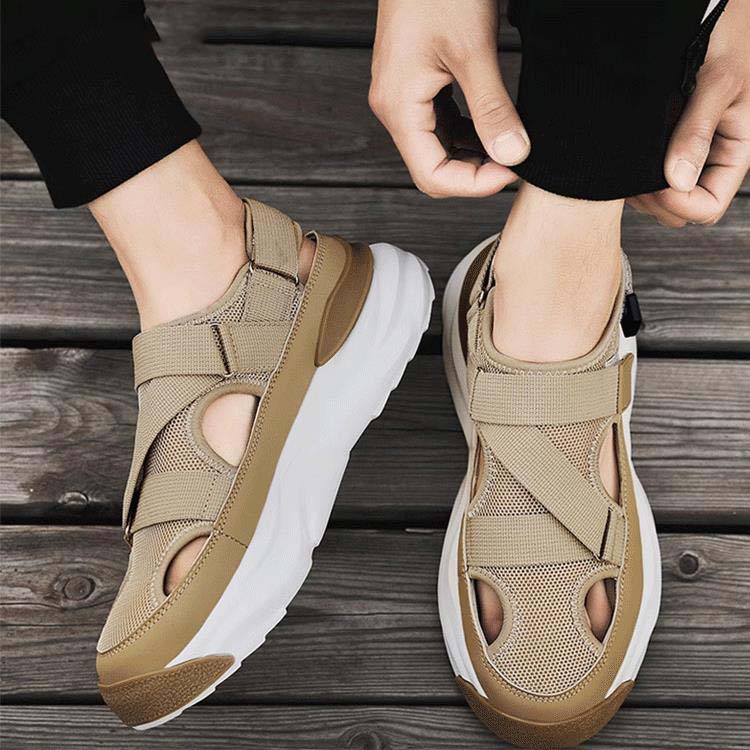 Fashionable Comfortable High Platform Men's Mesh Sandals