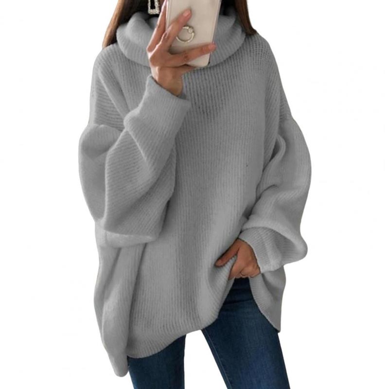 🔥Women’s Oversized Turtleneck Solid Color Knit Sweater