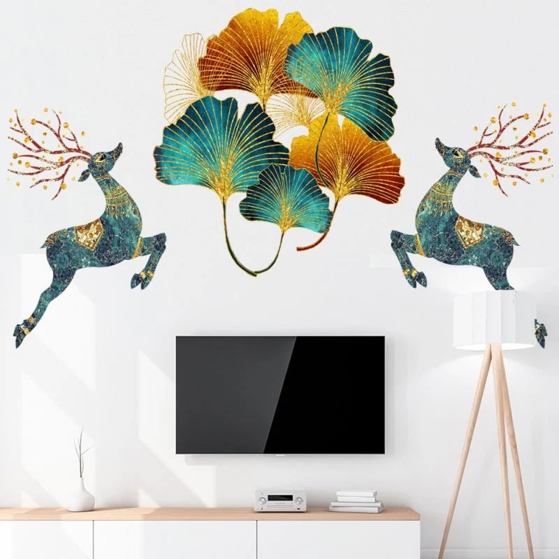 3D Green Plant Wall Sticker