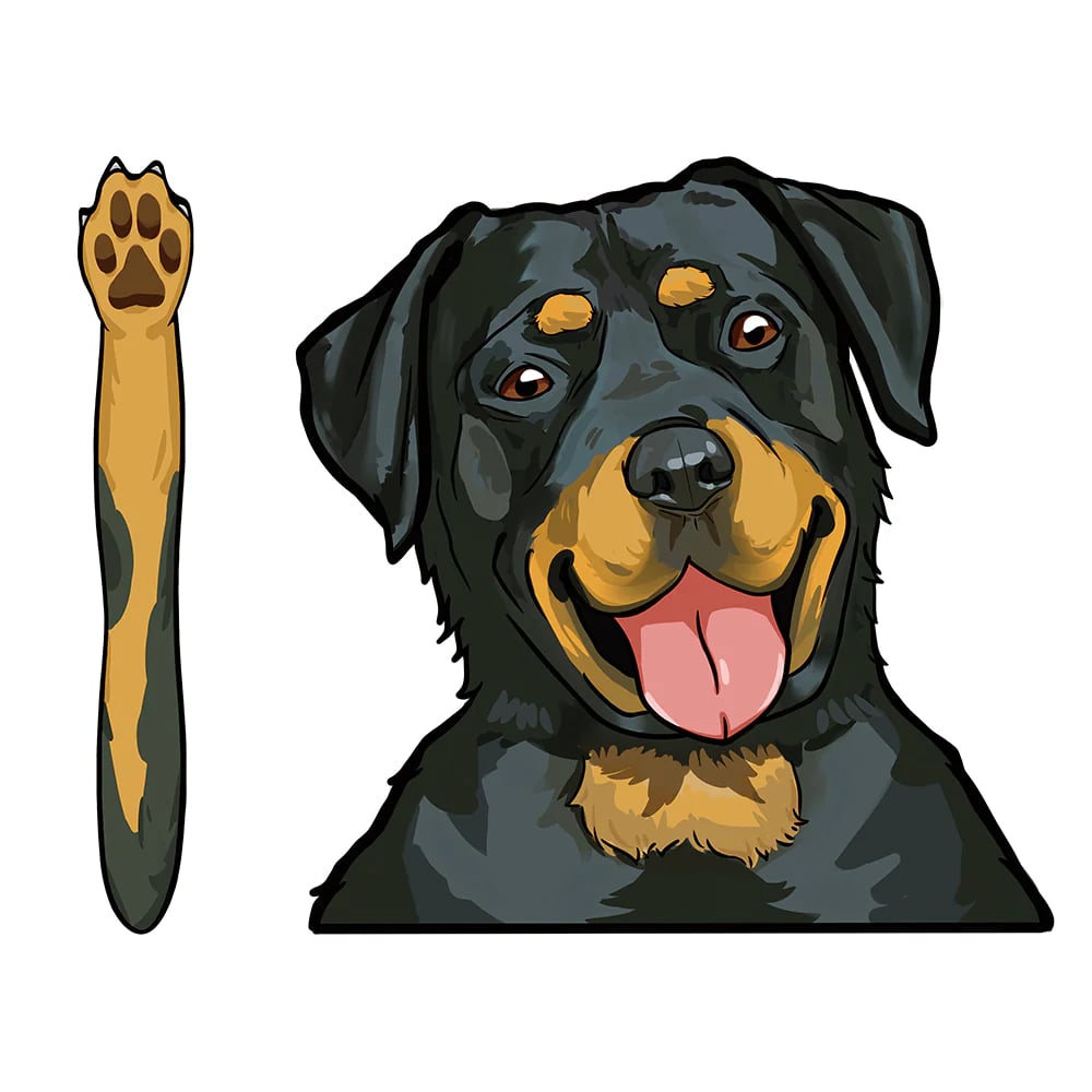 Dogs Waving Car Sticker Wiper