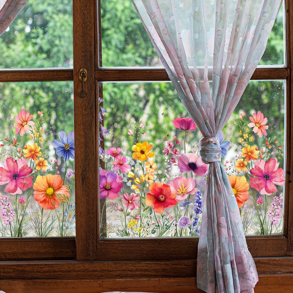 💐💞Colorful Floral Bouquet Window Sticker