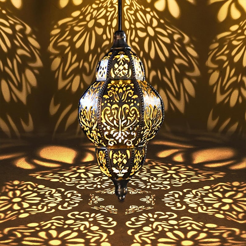 💖🎁Hanging Solar Moroccan Lantern Outdoor Decoration