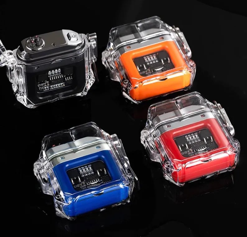🔥🔥charging see-through waterproof windproof lighter