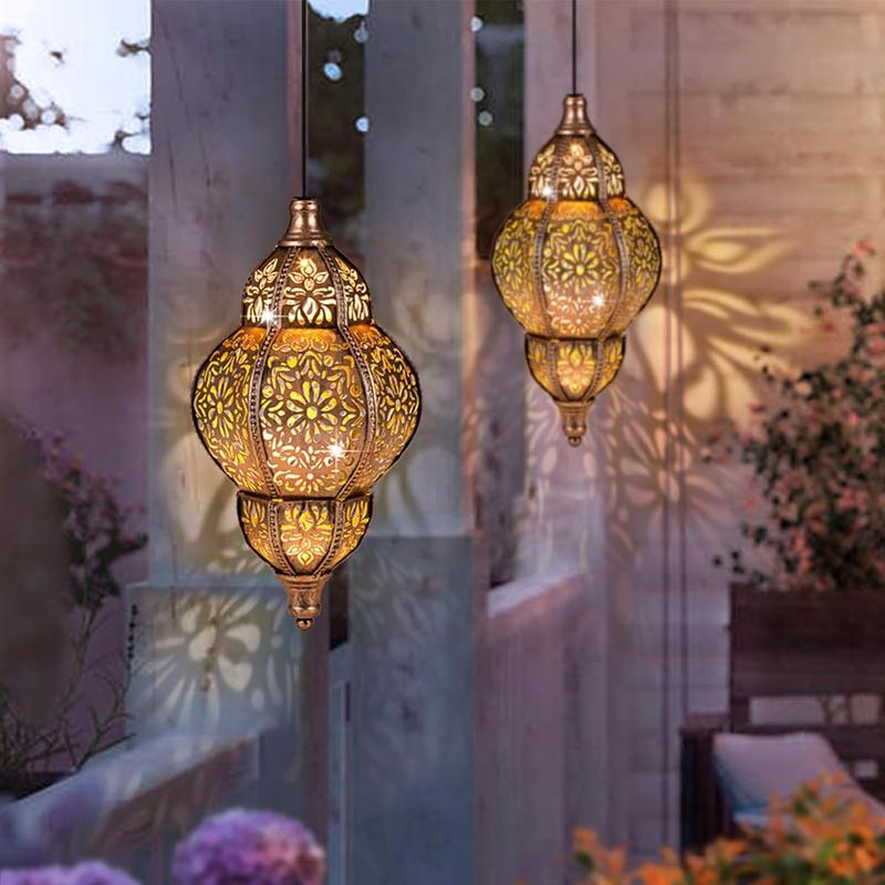 💖🎁Hanging Solar Moroccan Lantern Outdoor Decoration