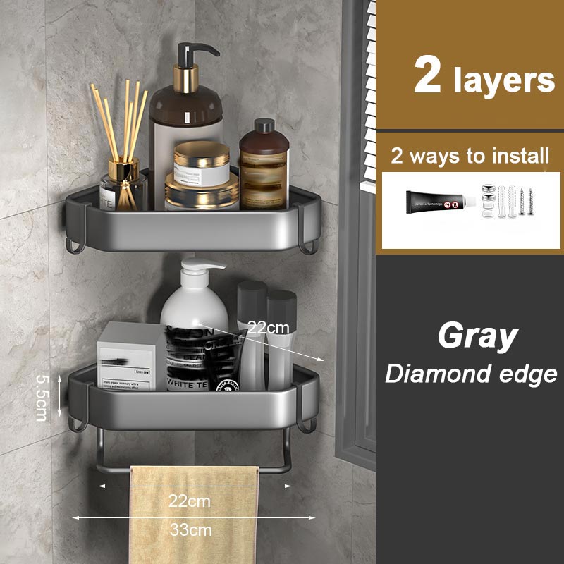 Drill-free Bathroom Storage Rack