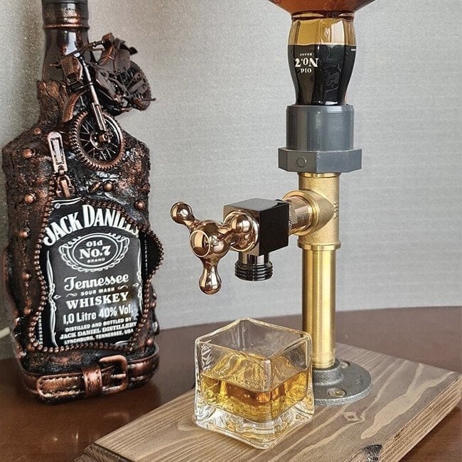 🍺Wooden Faucet Shape Liquor Alcohol Whiskey Drinks Dispenser
