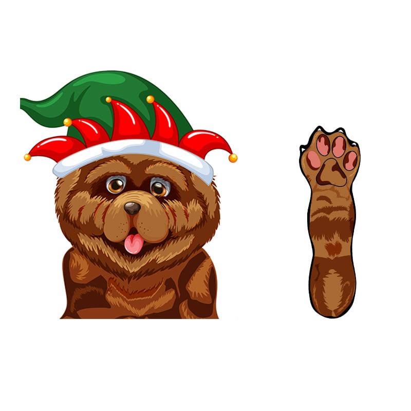 Dogs Waving Car Sticker Wiper