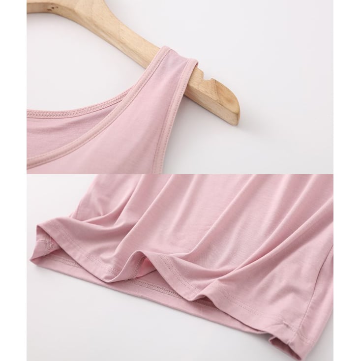 🎁Women's Classic Solid Colour Built-in Bra Tank Top🎉