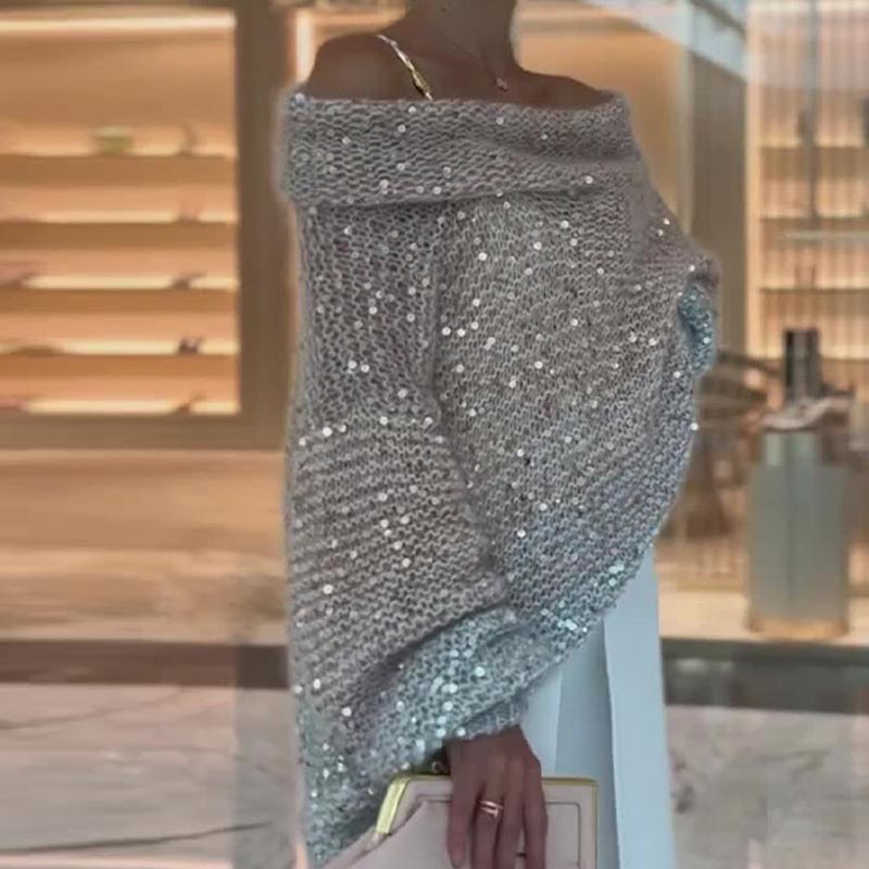 🔥Women's Off-Shoulder Cozy Loose Sweater