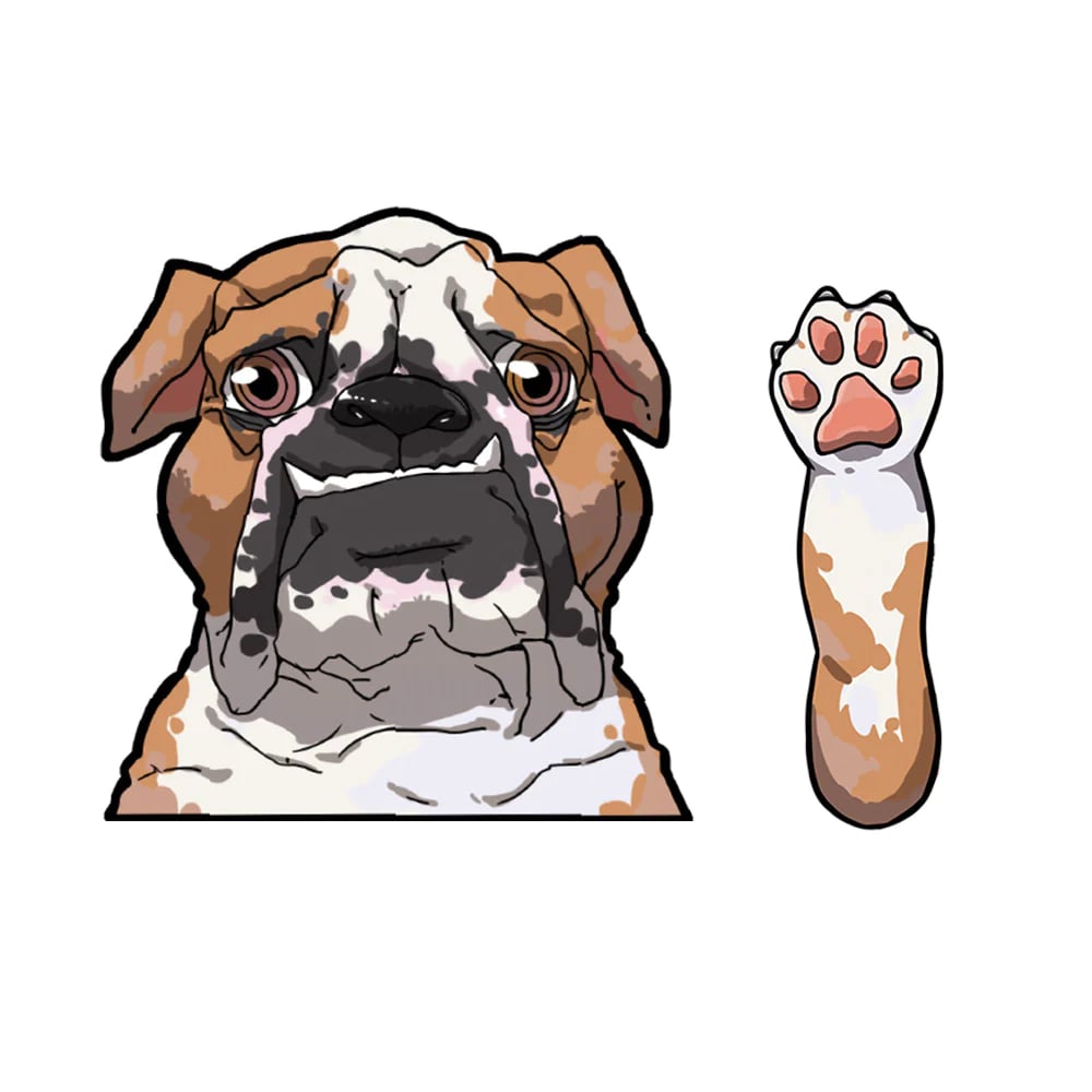 Dogs Waving Car Sticker Wiper