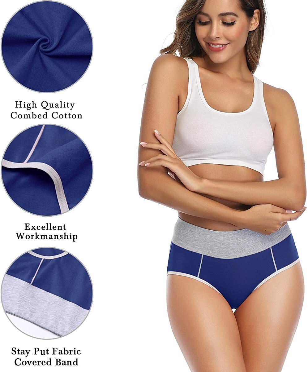 6 PCS 🔥 New Plus Size High Waisted Cotton Panties