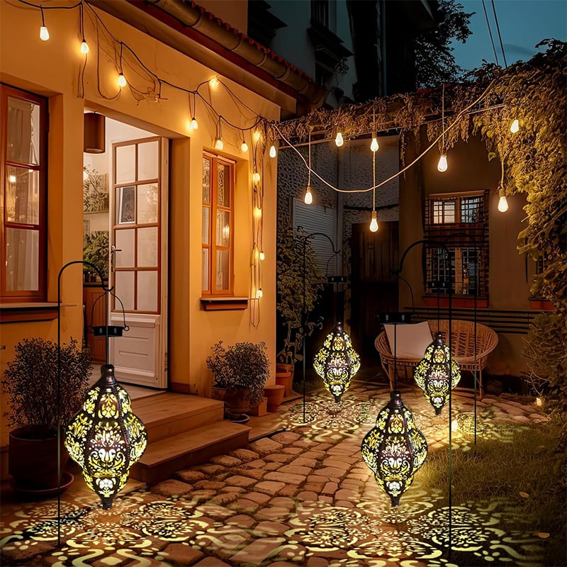 💖🎁Hanging Solar Moroccan Lantern Outdoor Decoration