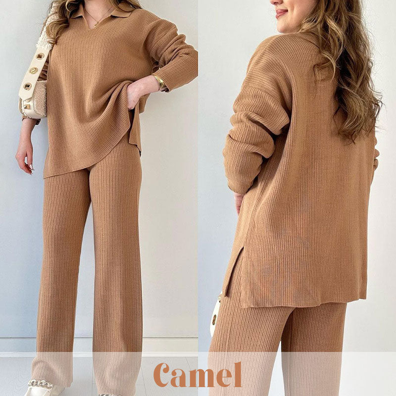 🎁V-Neck Casual Slit Knitted Two-Piece Set🎁