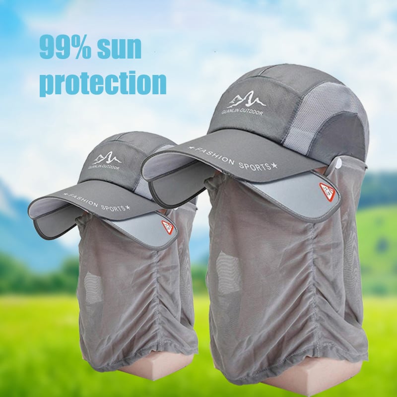 🔥Retractable brim outdoor/fishing/riding/climbing sunblock hat
