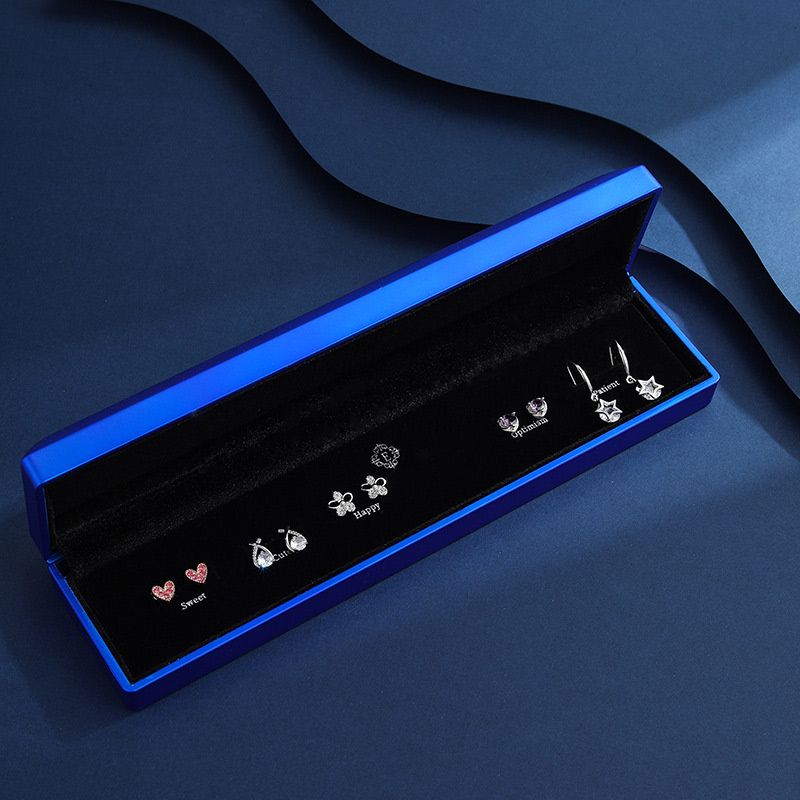 💝Stylish S925 Silver Zircon One-week Earrings Set (6 Pairs)