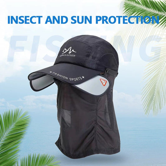 🔥Retractable brim outdoor/fishing/riding/climbing sunblock hat