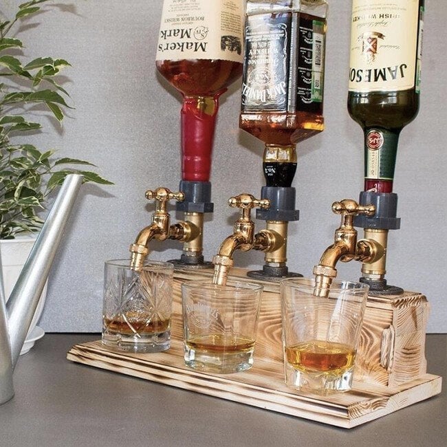🍺Wooden Faucet Shape Liquor Alcohol Whiskey Drinks Dispenser