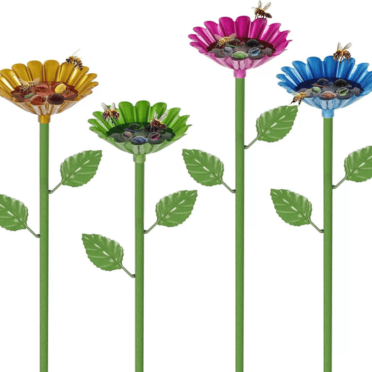 🐝🌷Bee and Butterfly Water Feeder with Flower Design