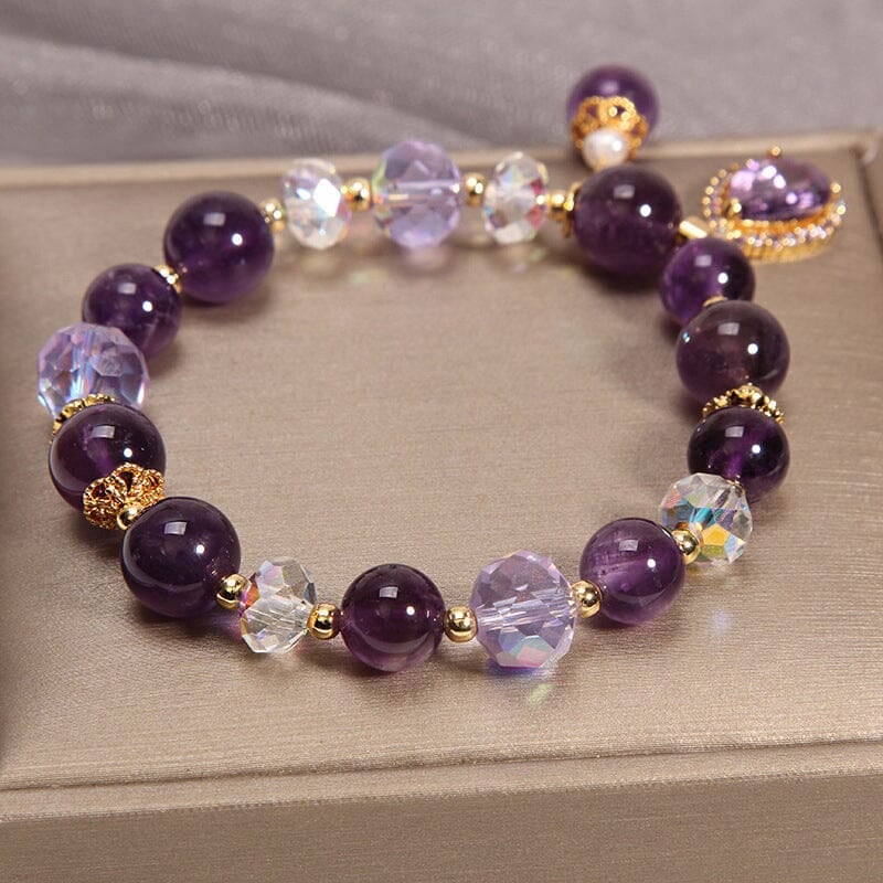 💜Special Gift For Yourself/Wife/Mother/Daughter - Natural Amethyst Water Drop Bracelet