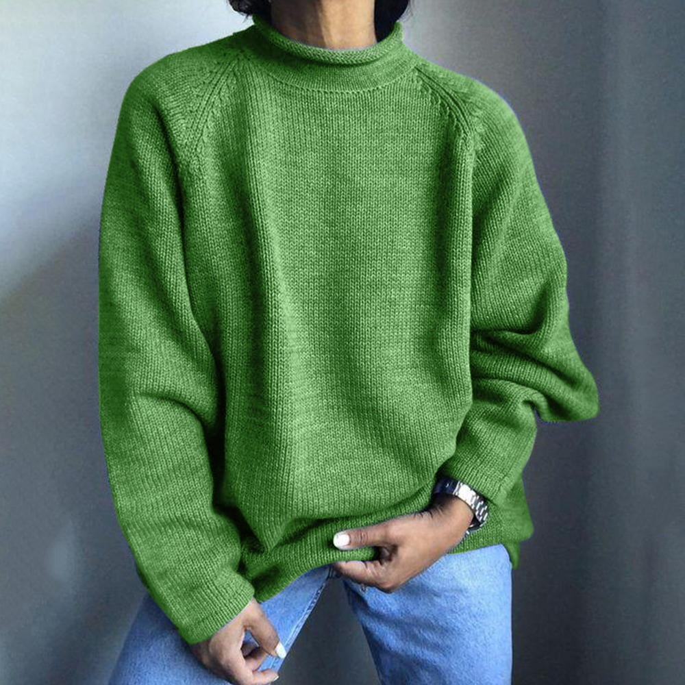 Cotton casual outdoor solid color sweater