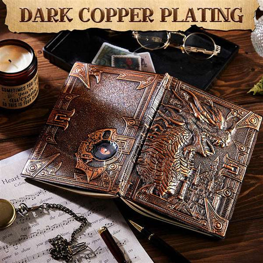 Dragon Retro Relief Leather Notebook