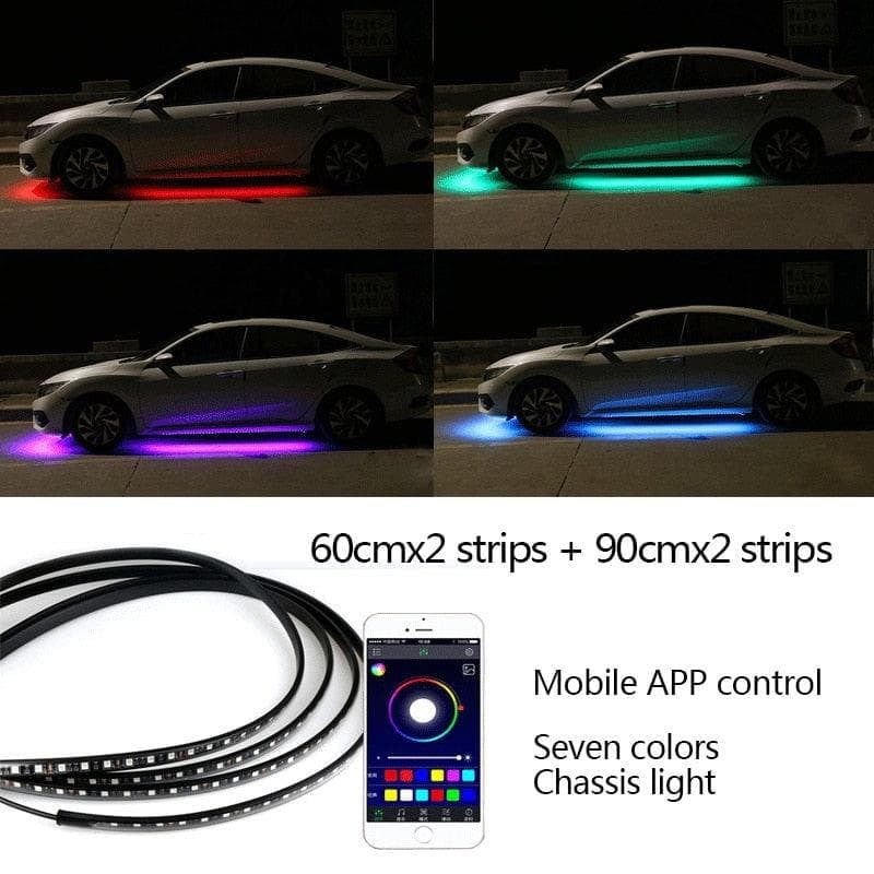 🔥🔥 2023 Car Chassis Flexible RGB Waterproof LED Strip Lights