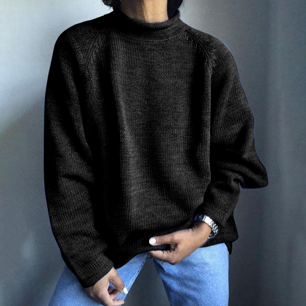 Cotton casual outdoor solid color sweater