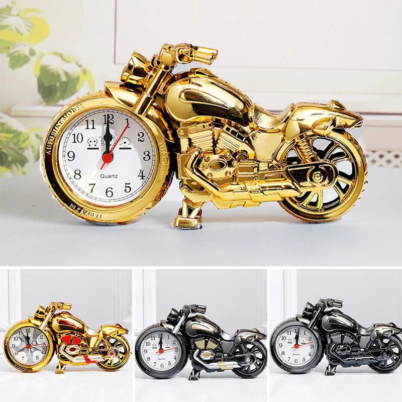Creative retro motorcycle alarm clock