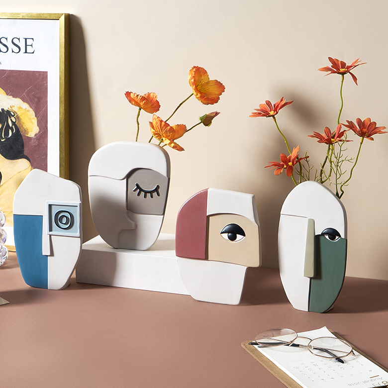 Abstract Human Face Vase