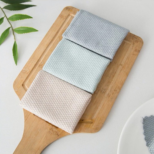 Fish scale rag towel