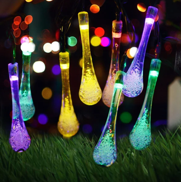💡Water Drop Solar Lights