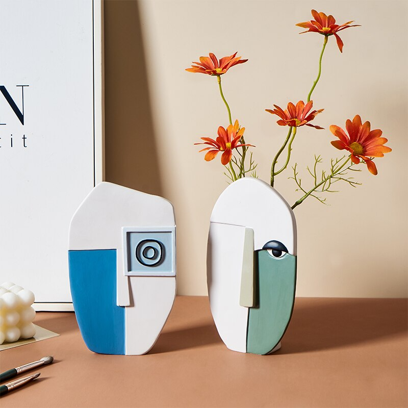 Abstract Human Face Vase
