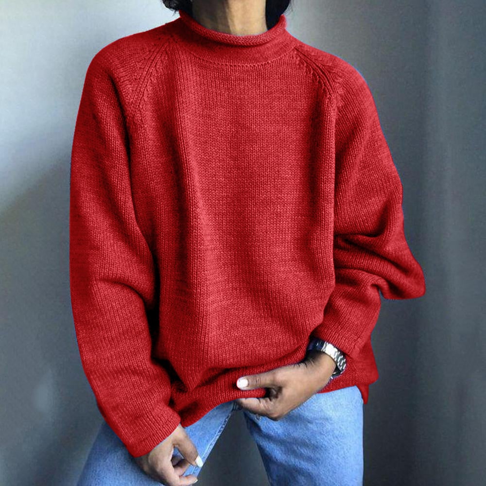 Cotton casual outdoor solid color sweater