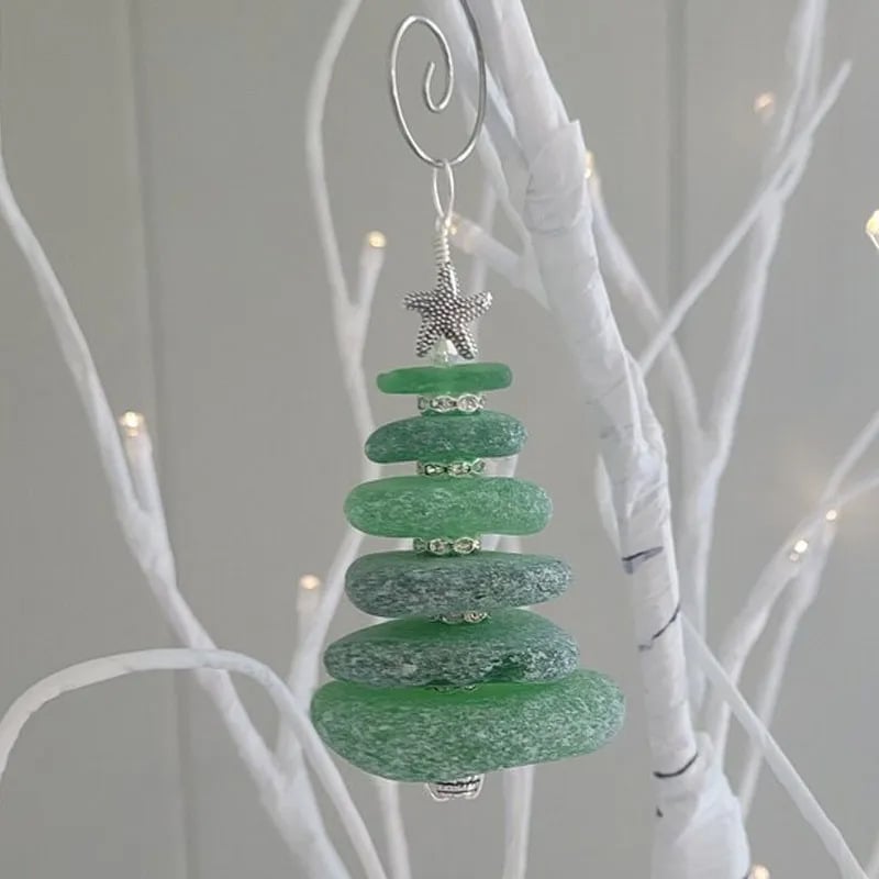 🔥Sea Glass Christmas Tree Ornament 🎄