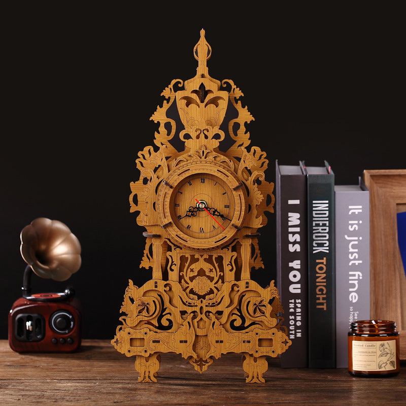 DIY Wooden Clock Model toys building